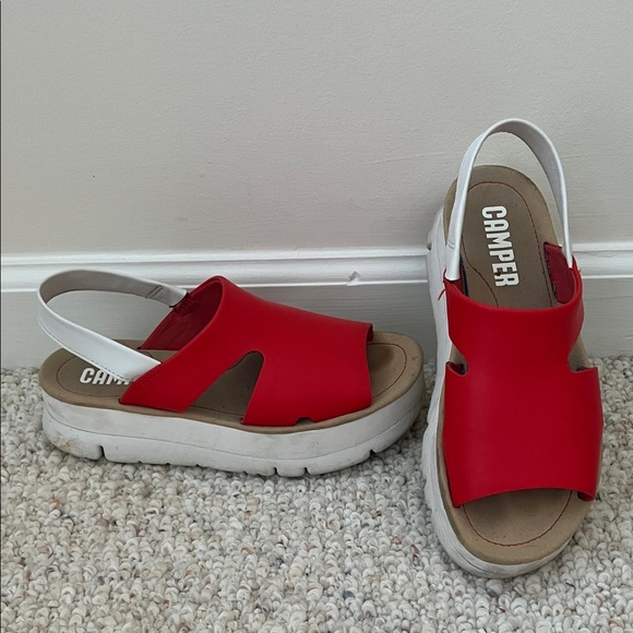 Camper Bold Red Open-Toe Sandals - Picture 3 of 3